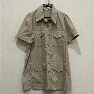 Women's Tan Shirt Jacket